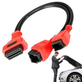 MS906S克莱斯勒接头连接线OBD2母头转道通12+8针汽车诊断仪接头