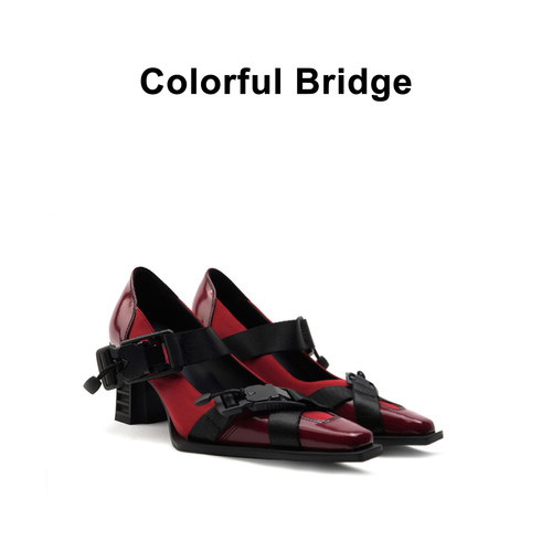 机能扣中跟单鞋ColorfulBridge