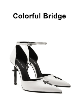 Colorful Bridge丨Crucifix十字架系列 白色修女凉鞋女士高跟鞋