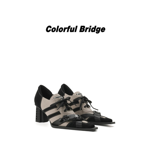 Colorful Bridge【玄砾】异形跟磁吸扣休闲鞋 运动时装机能高跟鞋