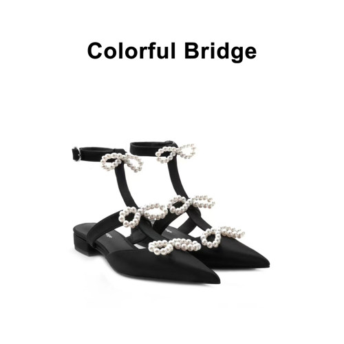 尖头平底女士凉鞋ColorfulBridge