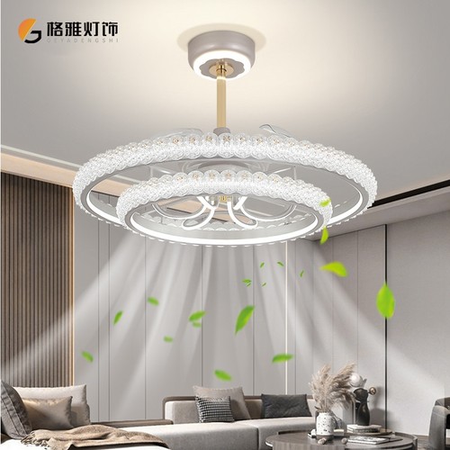 简约现代客厅隐形风扇灯静音80厘