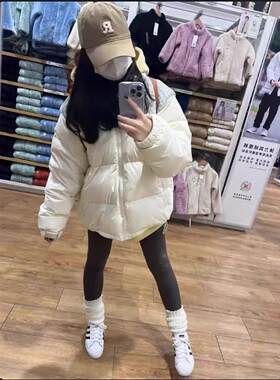 新款小香风ins拼接棉服外套女学生宽松加厚防风休闲面包服