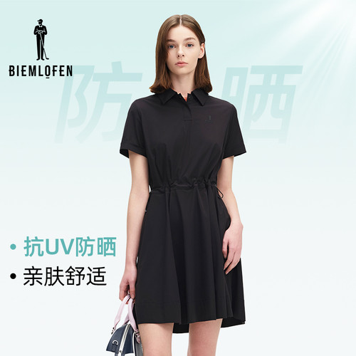 【抗UV防晒】比音勒芬高尔夫夏女时尚百搭休闲翻领连衣裙