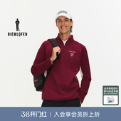 针织T恤 比音勒芬高尔夫2025秋冬男绒感保暖运动长袖 哈佛联名