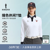 polo衫 比音勒芬高尔夫2025秋新女士运动休闲亲肤长袖 哈佛联名