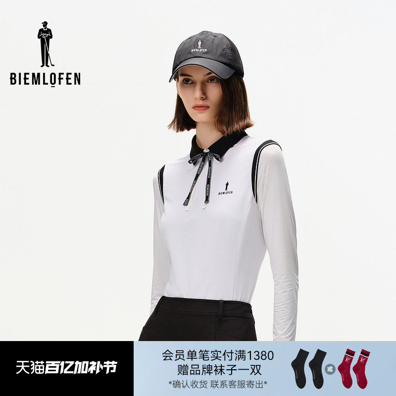 【弹力亲肤】比音勒芬高尔夫秋女士时尚休闲运动长袖POLO衫