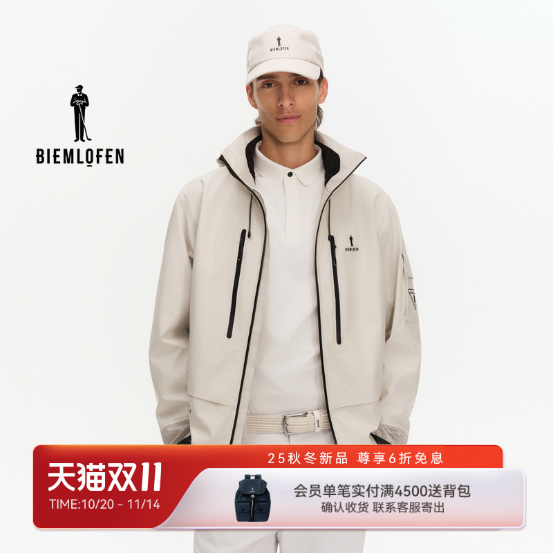 【防水透湿】比音勒芬高尔夫2025年秋新款男士运动冲锋衣外套夹克