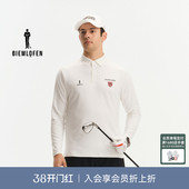 运动休闲高弹舒适长袖 比音勒芬高尔夫秋冬男士 Polo衫 哈佛联名