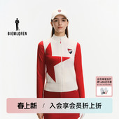 比音勒芬高尔夫2025年秋新女士运动休闲五星背心 伊力特功能纱