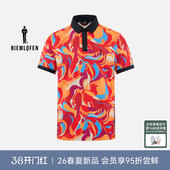 男运动撞色短袖 新品 比音勒芬高尔夫2026春季 T恤 YONI贺岁联名