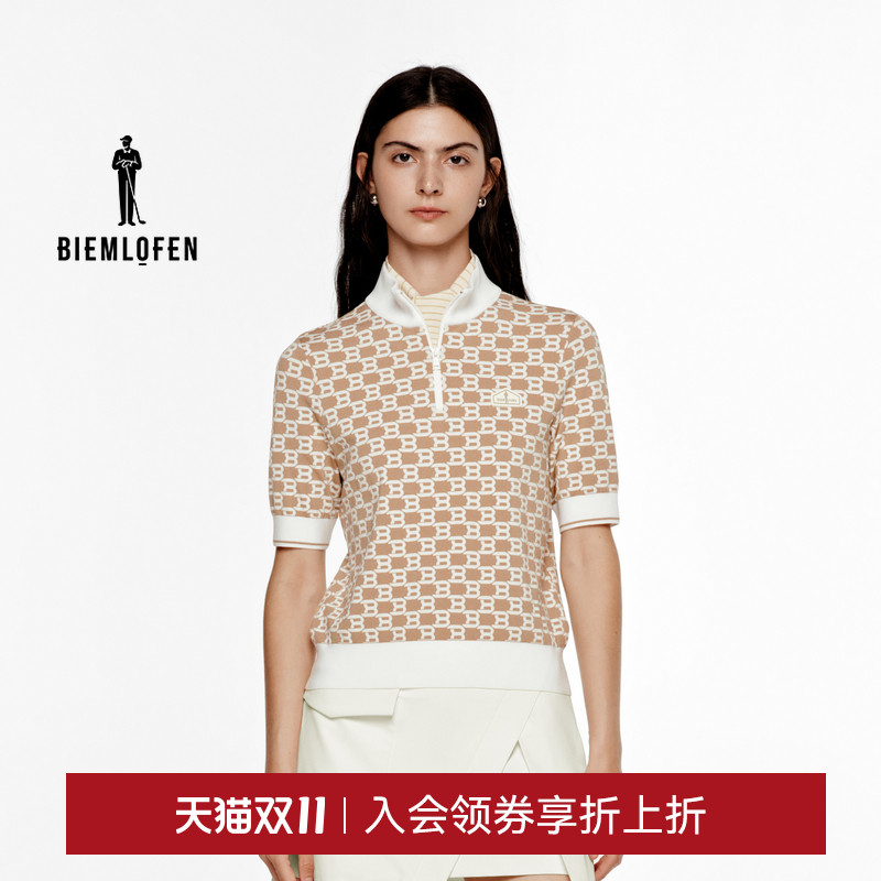 【柔软弹力面料】比音勒芬高尔夫秋女运动休闲短袖POLO衫