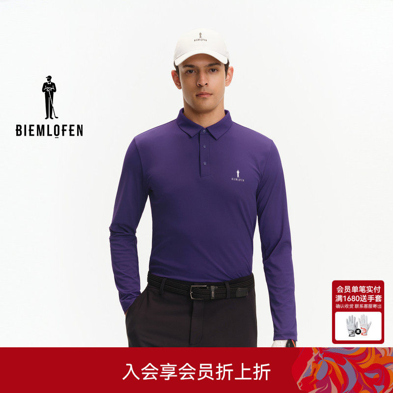 【环保防晒】比音勒芬高尔夫2025秋季新款男士百搭简约长袖POLO衫