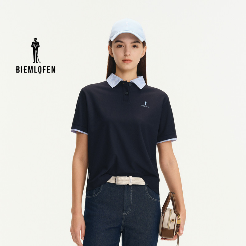 【韩国肌理面料】比音勒芬高尔夫2026春新女士运动休闲短袖polo衫