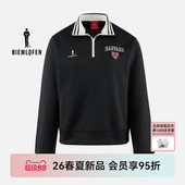 新女弹力运动休闲小立领卫衣 比音勒芬高尔夫2026春季 哈佛联名