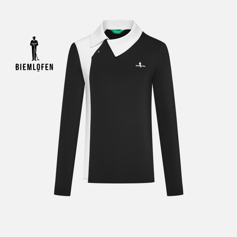 【磨毛针织】比音勒芬高尔夫秋季女装衬衫领型设计t恤长袖Polo衫