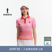 女运动休闲百搭短袖 新款 比音勒芬高尔夫2025秋季 针织衫 沁柔纱