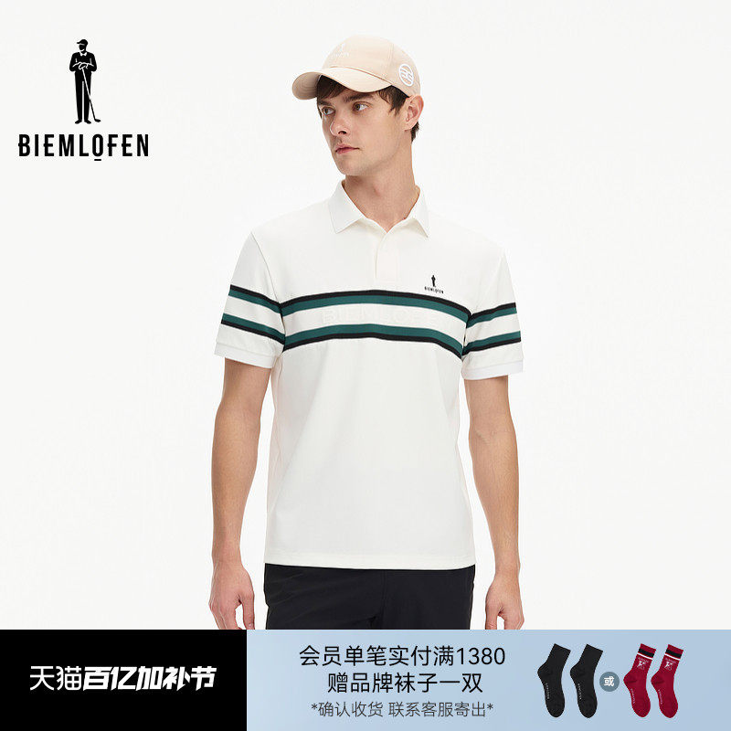 【冷感科技面料】比音勒芬高尔夫春男运动休闲弹力舒适短袖POLO衫