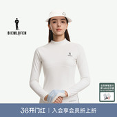 运动T恤 比音勒芬高尔夫2025秋冬女保暖立领长袖 进口轻石面料