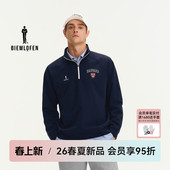 新品 比音勒芬高尔夫2026春季 男运动休闲弹力舒适卫衣 哈佛联名