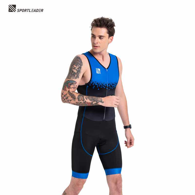 正品夏无袖连体铁三服专业铁人三项比赛男定制套装女款高弹贴身骑