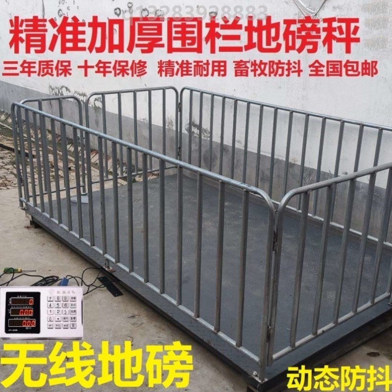 无线电子地磅秤称猪牛地磅3吨电子秤地磅称猪用称猪专用秤带围栏
