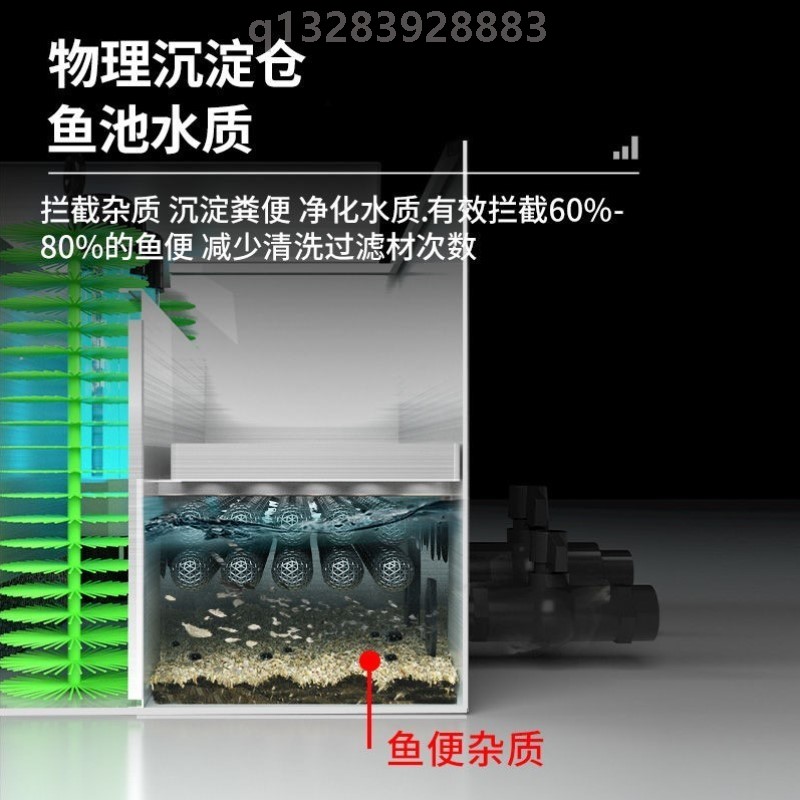 新型不锈钢鱼池过滤器外置水循环过滤系统户外大型过滤箱净水设备