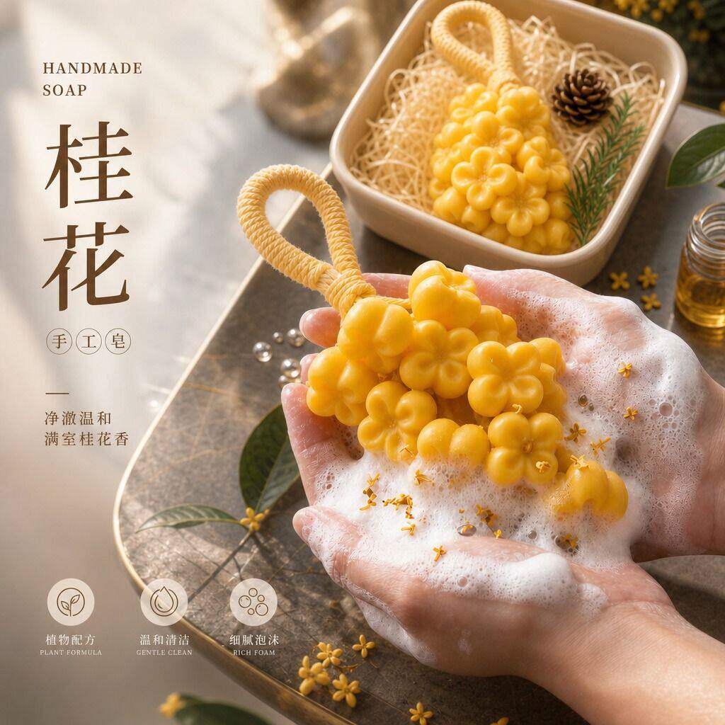 桂花香皂diy精油手工皂DIY串中秋节活动送礼材料包工具原料套装