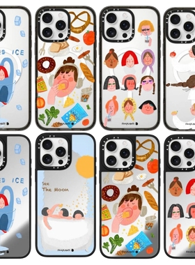 EGGPLANTS女孩 iPhone16Promax适用Magsafe苹果15Pro手机壳2.5网格磁吸14网红可爱13卡通12保护套