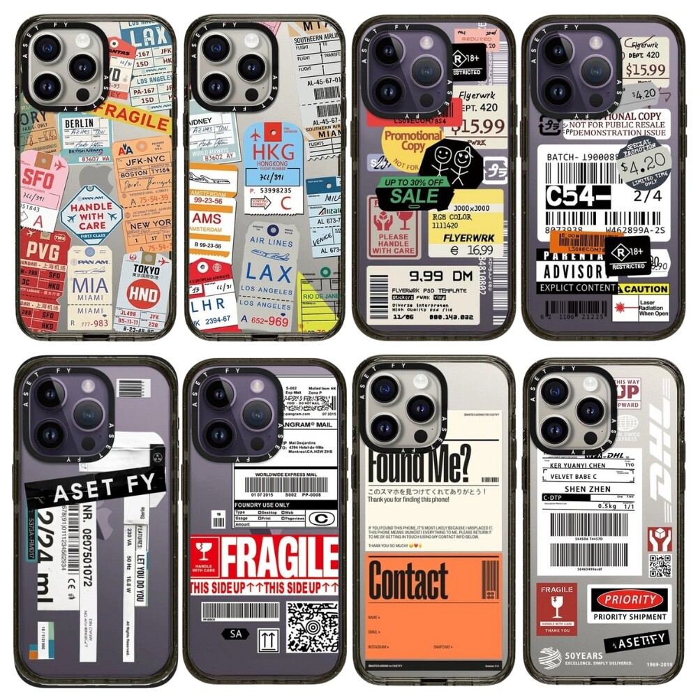 物流标签 iPhone17Promax适用Magsafe苹果16Pro手机壳2.5网格磁吸14网红可爱13卡通12保护套