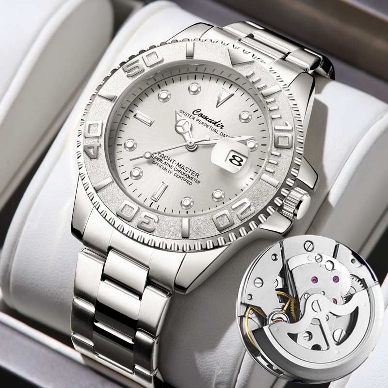 潜水腕表全自动仿机械表男士手表镂空防水夜光日历抖音快手一件代