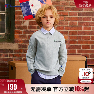 Champion冠军男女儿童26春季 明线复古学院运动圆领卫衣外套 新款
