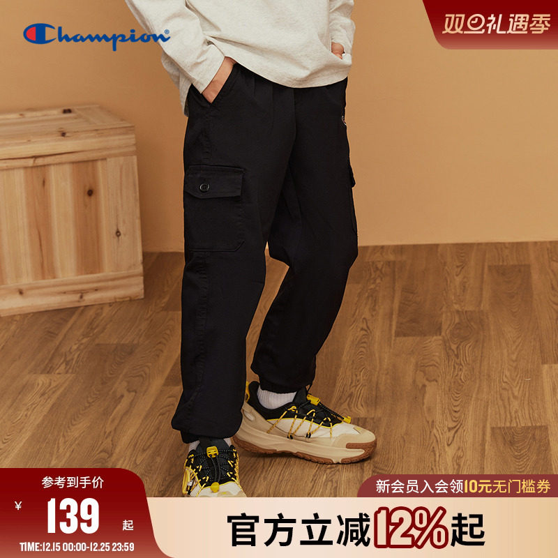 Champion冠军工装风弹力带长裤
