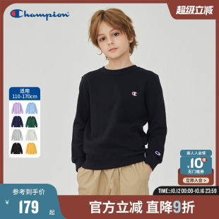 亲子经典 新款 刺绣纯棉圆领卫衣外套 25秋季 Champion冠军男女童装