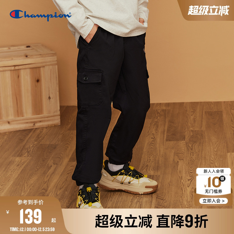 Champion冠军工装风弹力带长裤