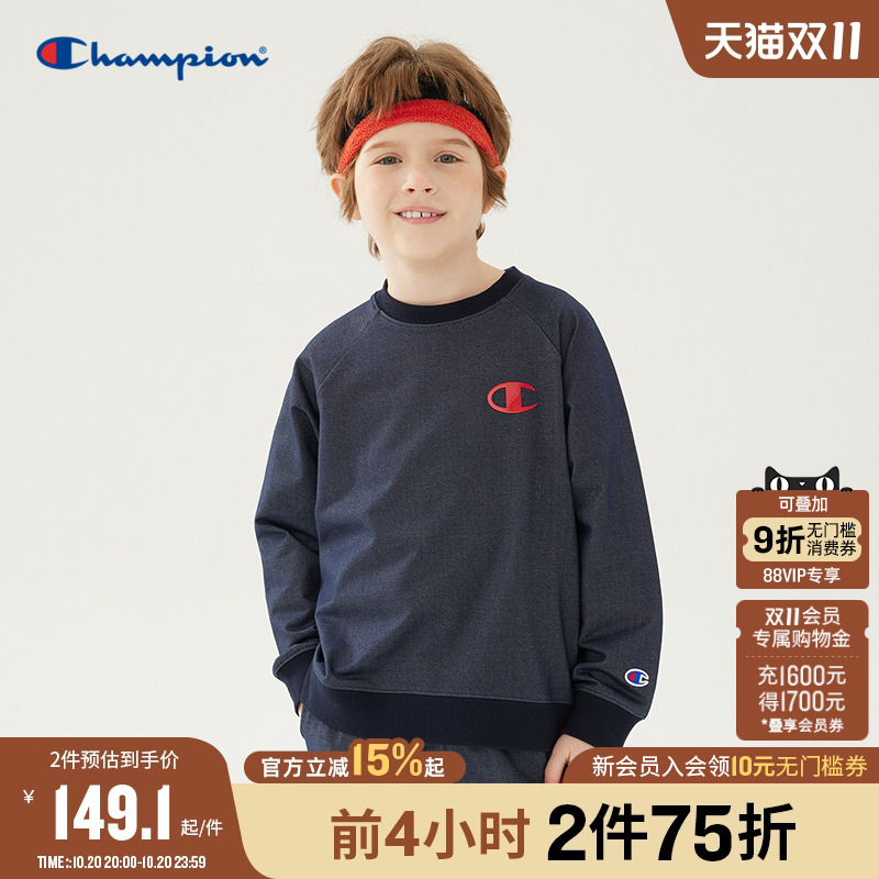 圆领卫衣champion冠军男秋冬