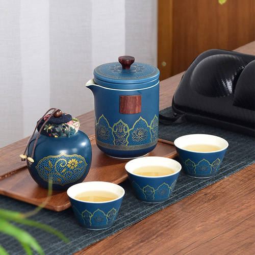 国潮风便携旅行茶具套装车载户外泡茶壶 商务文创节日纪念伴手礼