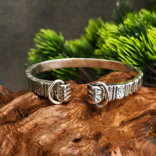 新款经典百搭复古拳头大权在握开口手镯男经典