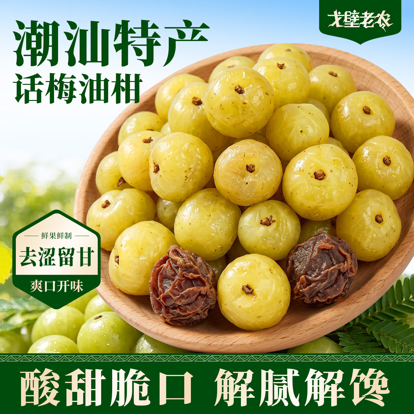 话梅油柑闽南余甘果子潮汕特产橄榄泡茶手工鲜果腌制解腻休闲零食 - 实物图