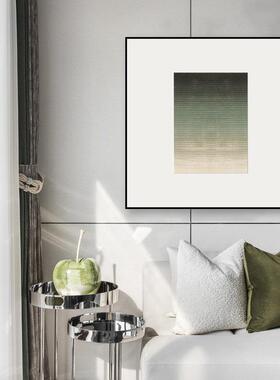 意式极简挂画客厅饭厅主卧室床头办公室组合绿色沙发背景墙装饰画