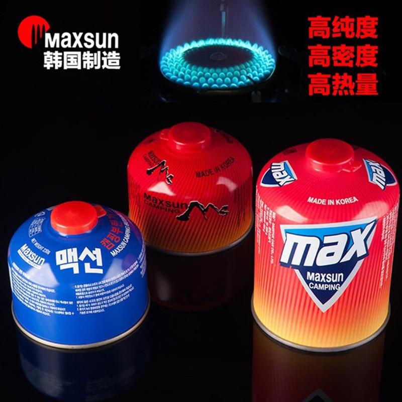 韩国脉鲜扁气罐MAXSUN户外野营烧烤炉具高山瓦斯丁烷气体230/450g