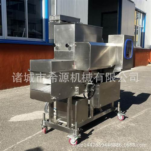 汉堡肉饼上粉机 平行式薯饼上浆裹粉机 黄金鸡排裹粉上粉机