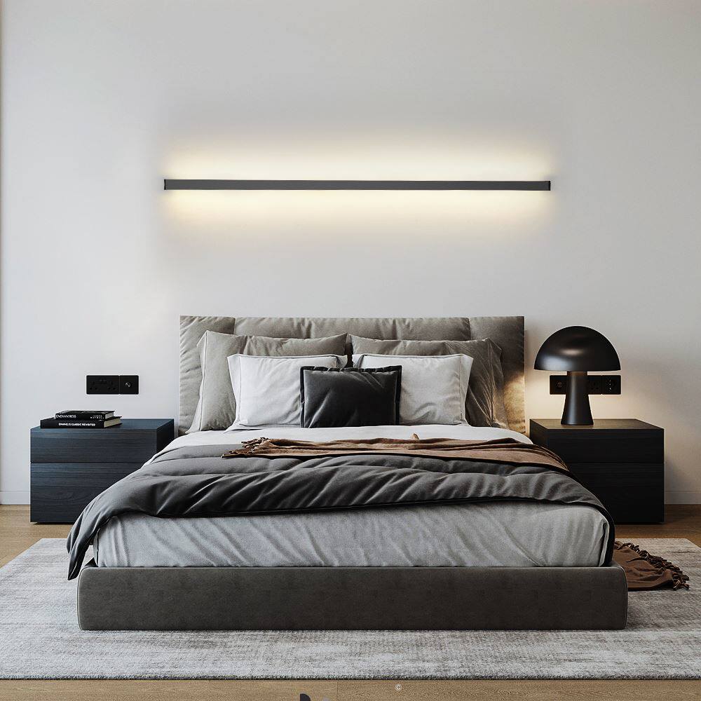 极简长条卧室壁灯2023年新款北欧创意简约客厅线条背景墙灯床头灯