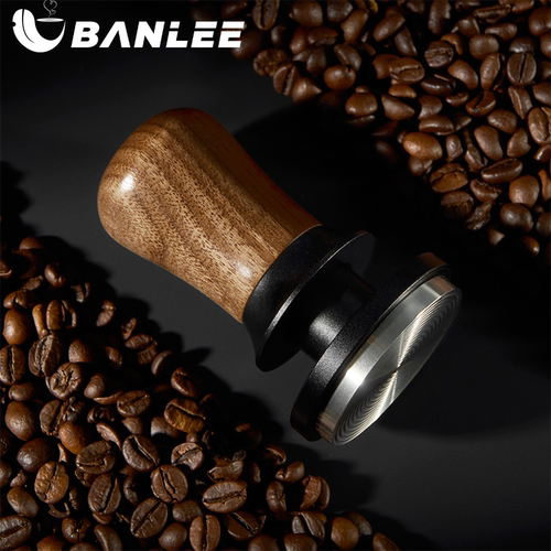 BANLEE胡桃木意式咖啡机布粉器压粉锤 恒力压粉器 51/53/58mm器具