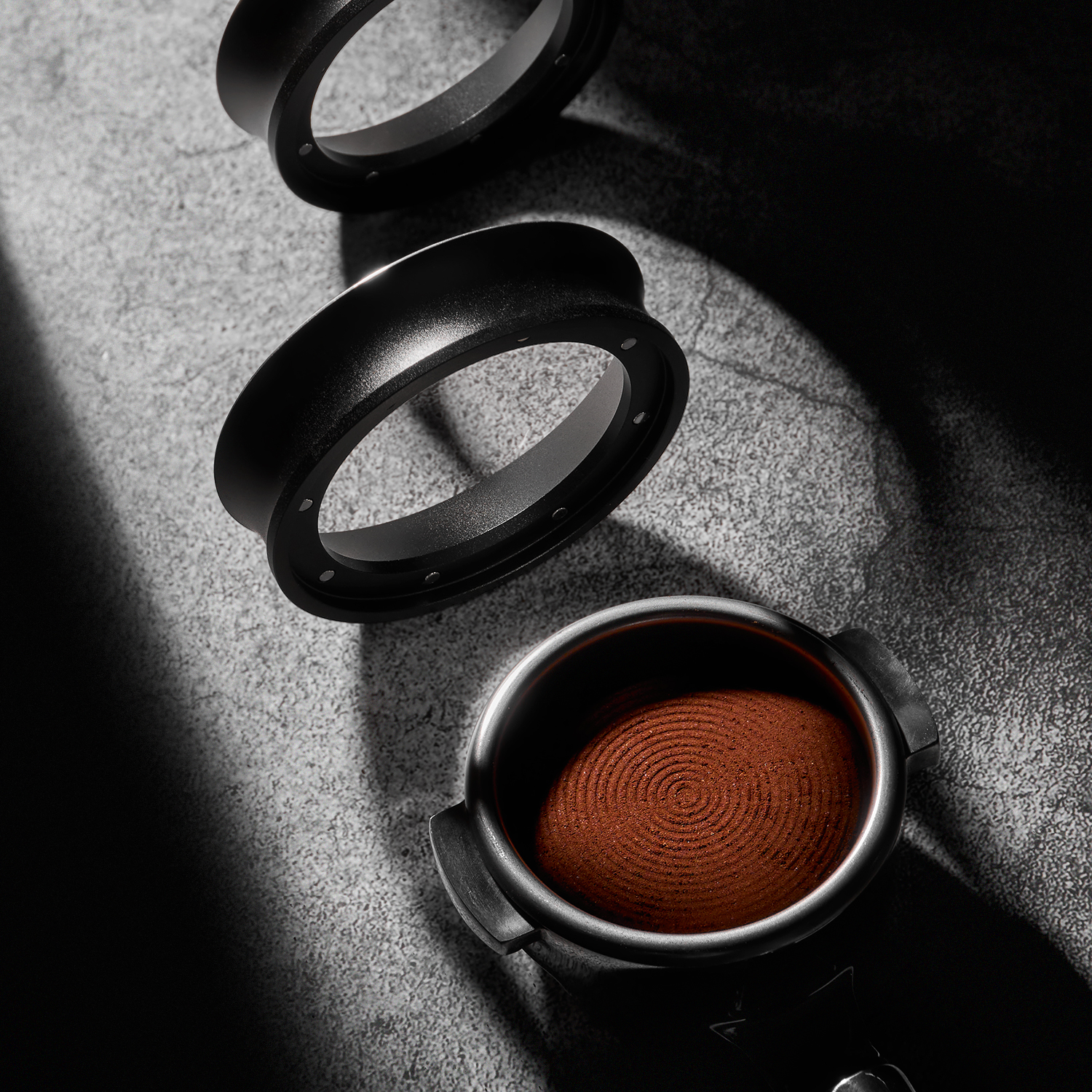 加厚铝合金咖啡接粉环