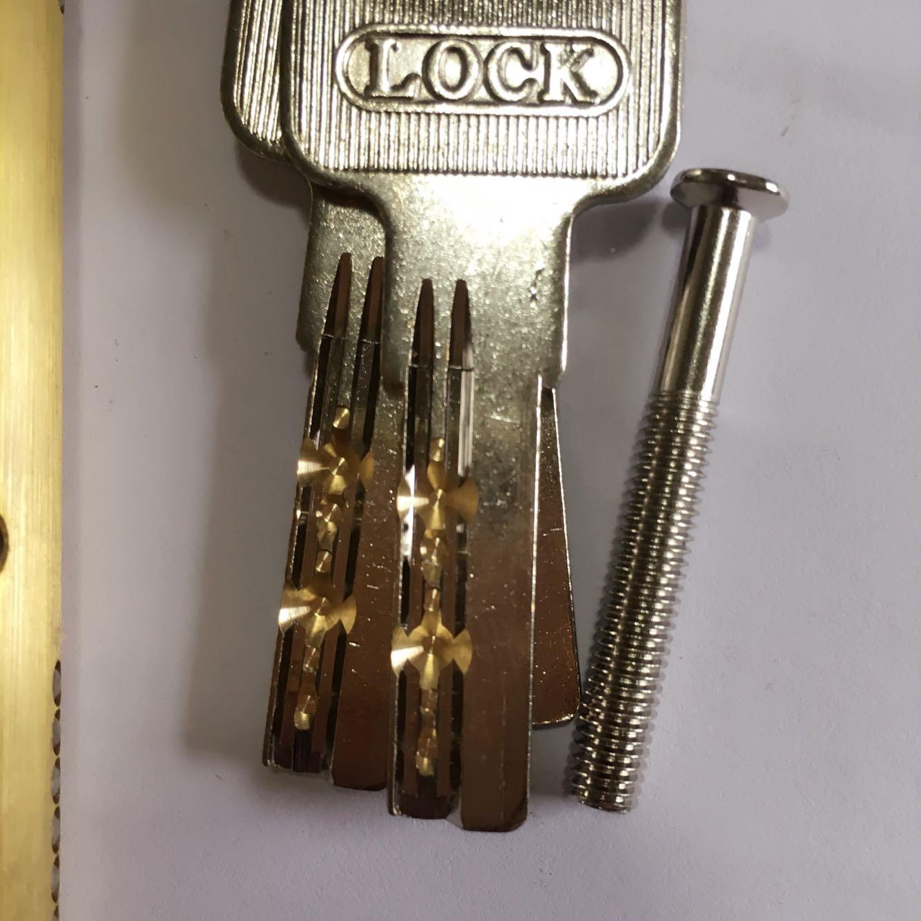 全芯无品牌/铜防盗门纯铜超C级通用型片超门c级锁进户叶门家用大