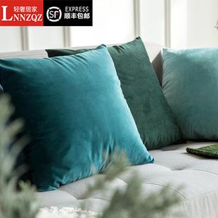 LNNZQZ沙发抱枕客厅轻奢ins北欧风靠垫天鹅绒抱枕套办公室腰靠枕