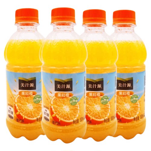 美汁源果粒橙小瓶装300ml*4瓶