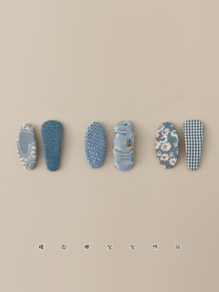 어린이 머리핀 귀엽고 깜찍한 원단 꽃숲 머리핀 헤어 액세서리 여아 부러진 머리 앞머리 클립 머리띠 BB 클립