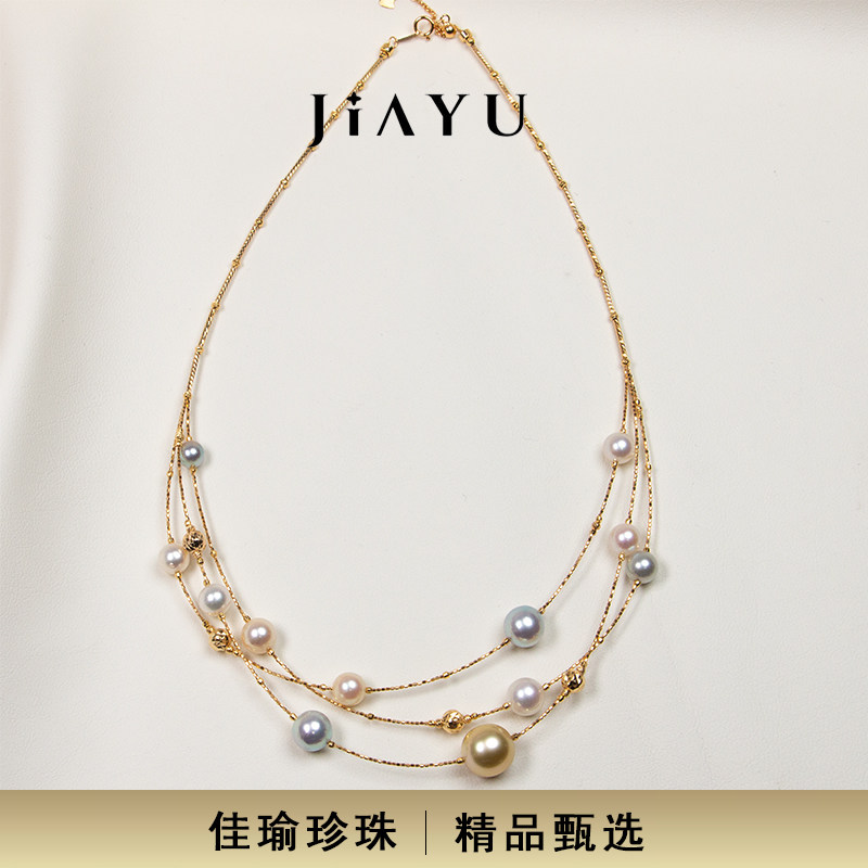 JIAYUPEARL海水Akoya金珠手链